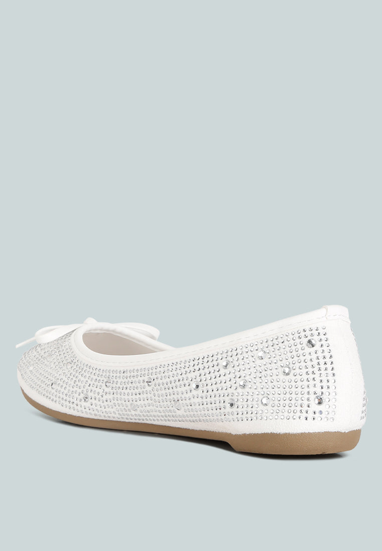 Hosana Rhinestones And Stud Embellished Ballet Flats - Tigbul's Variety Fashion Shop