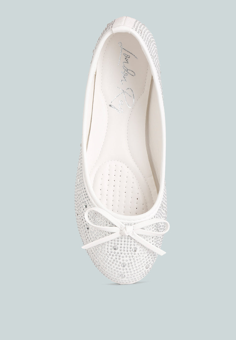 Hosana Rhinestones And Stud Embellished Ballet Flats - Tigbul's Variety Fashion Shop