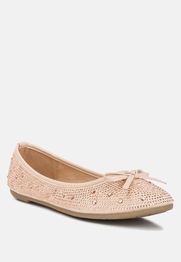 Hosana Rhinestones And Stud Embellished Ballet Flats - Tigbul's Variety Fashion Shop