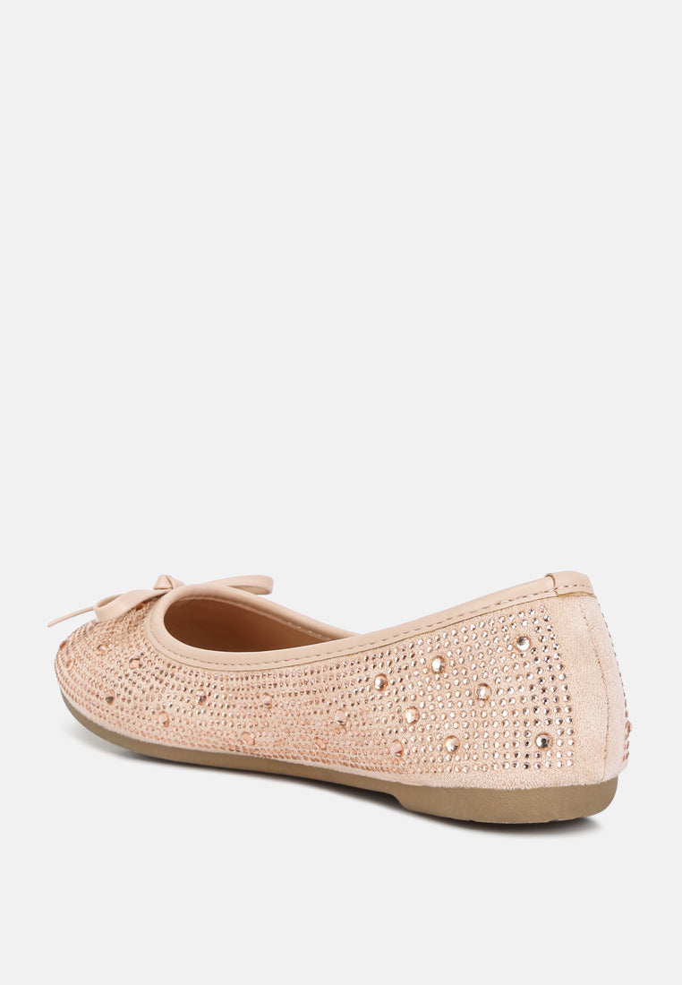 Hosana Rhinestones And Stud Embellished Ballet Flats - Tigbul's Variety Fashion Shop