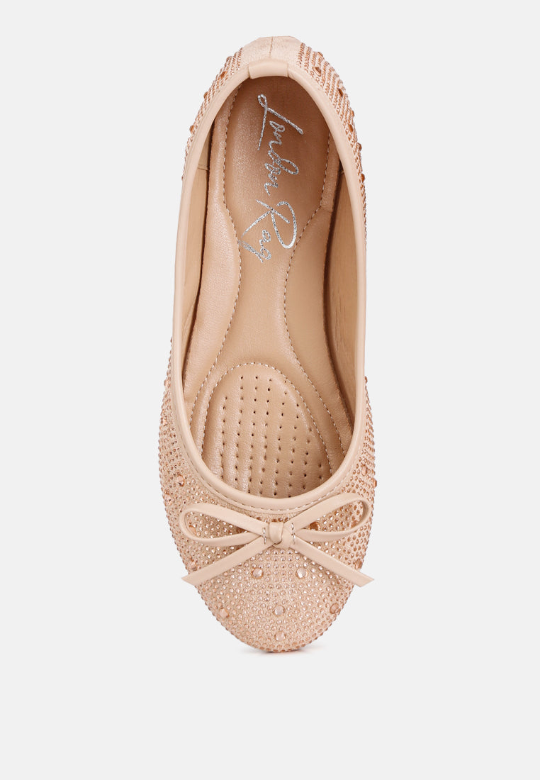 Hosana Rhinestones And Stud Embellished Ballet Flats - Tigbul's Variety Fashion Shop