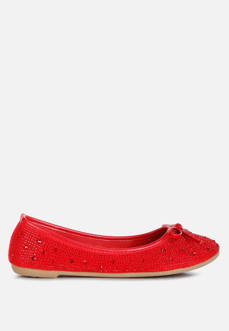Hosana Rhinestones And Stud Embellished Ballet Flats - Tigbul's Variety Fashion Shop