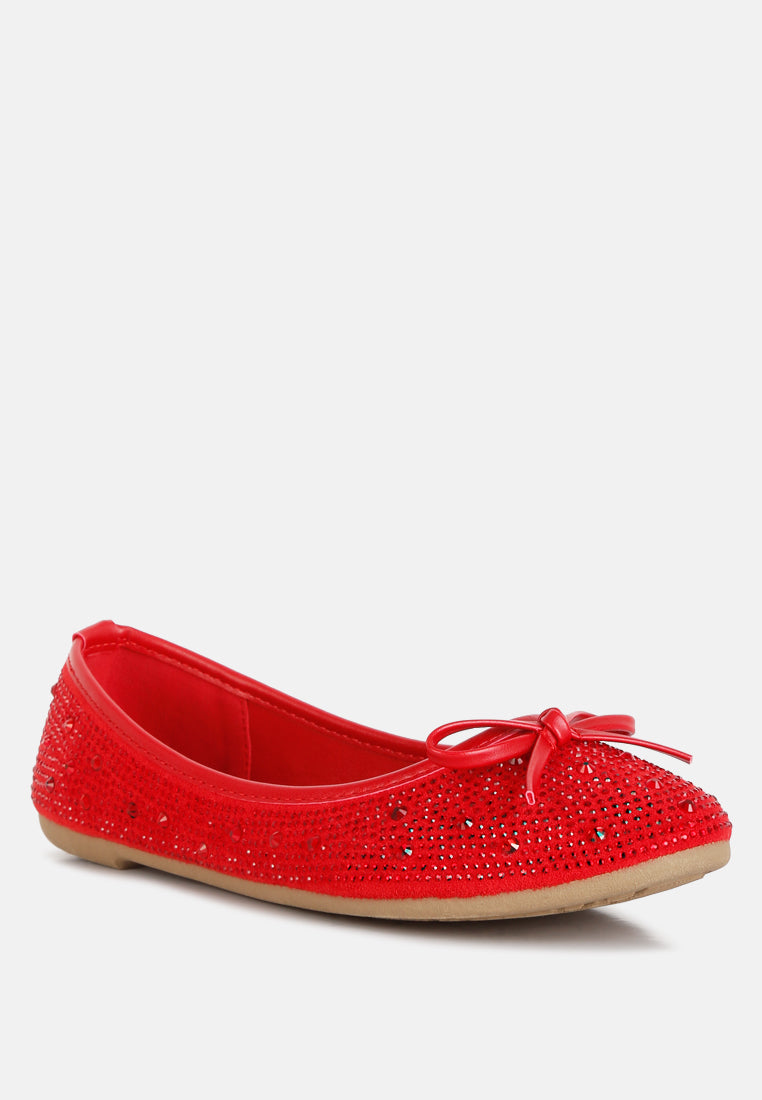 Hosana Rhinestones And Stud Embellished Ballet Flats - Tigbul's Variety Fashion Shop