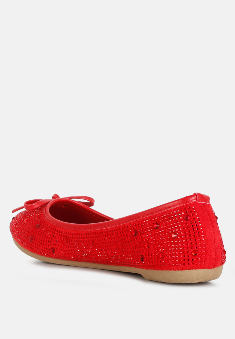 Hosana Rhinestones And Stud Embellished Ballet Flats - Tigbul's Variety Fashion Shop