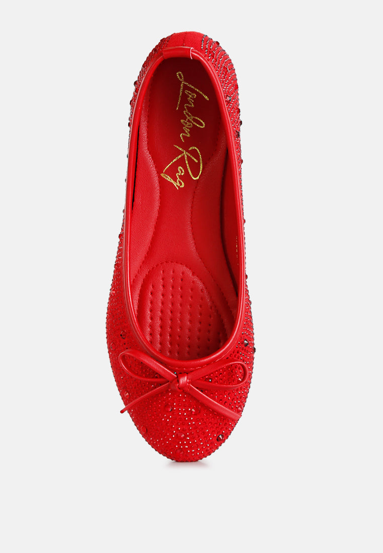 Hosana Rhinestones And Stud Embellished Ballet Flats - Tigbul's Variety Fashion Shop