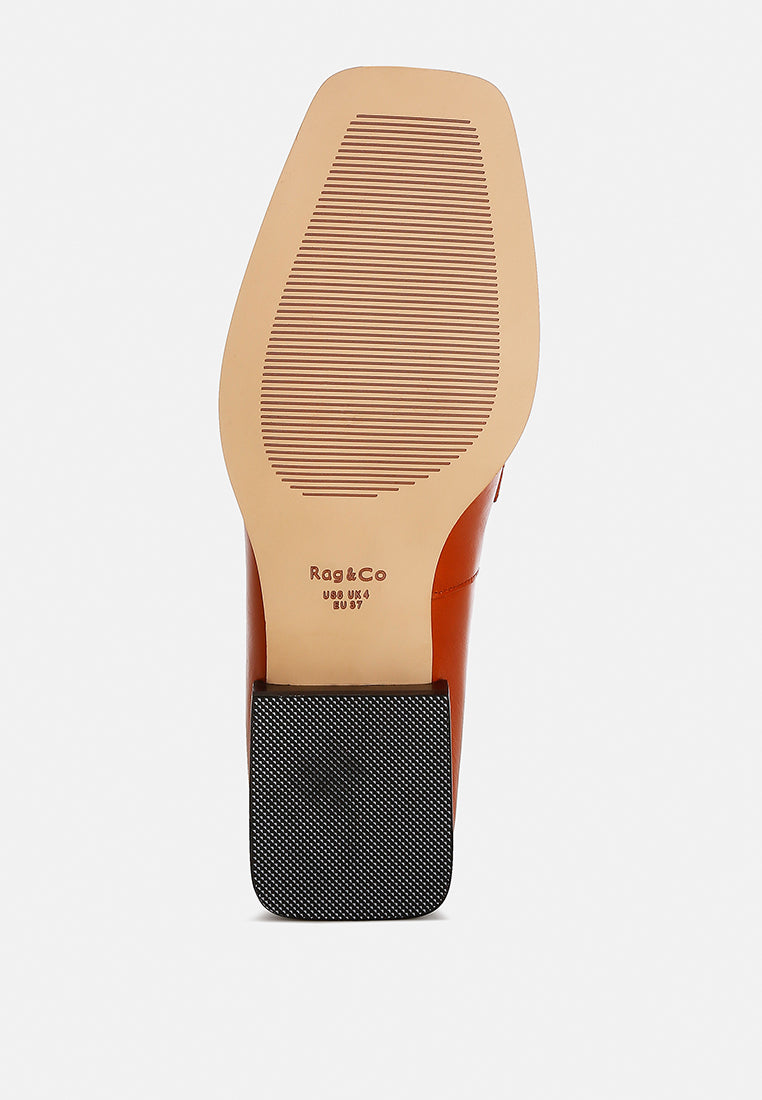 Hostess Genuine Leather Braided Loafers - Tigbul's Variety Fashion Shop