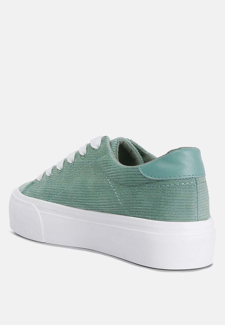 Hyra Solid Flatform Canvas Sneakers - Tigbul's Variety Fashion Shop