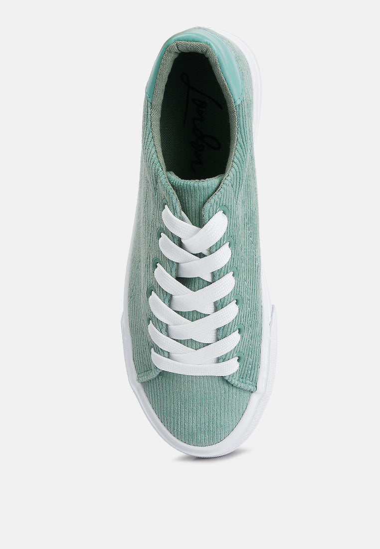 Hyra Solid Flatform Canvas Sneakers - Tigbul's Variety Fashion Shop
