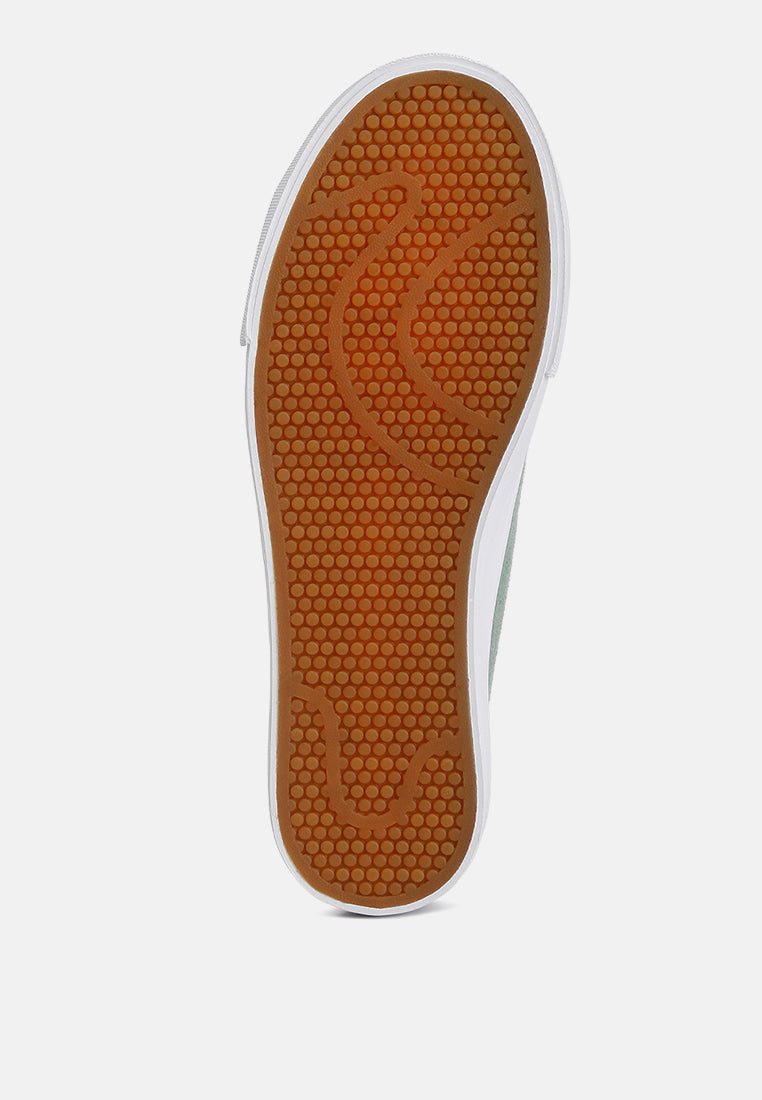 Hyra Solid Flatform Canvas Sneakers - Tigbul's Variety Fashion Shop