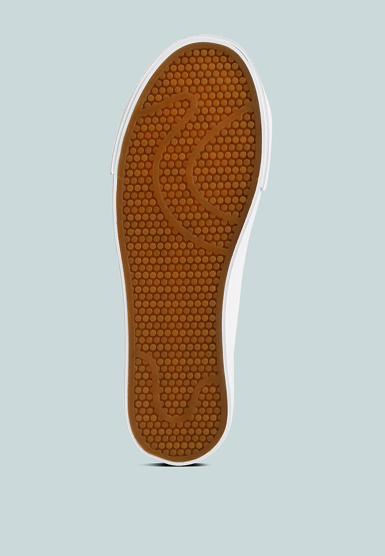 Hyra Solid Flatform Canvas Sneakers - Tigbul's Variety Fashion Shop