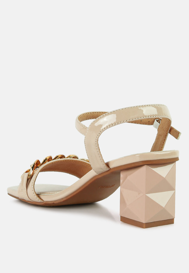 Illusion Metal Chain Link Fantasy Heel Sandals - Tigbul's Variety Fashion Shop