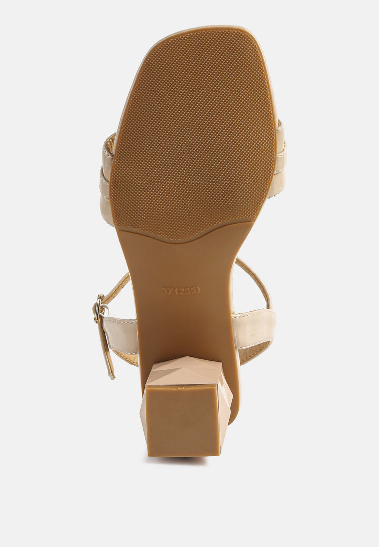 Illusion Metal Chain Link Fantasy Heel Sandals - Tigbul's Variety Fashion Shop
