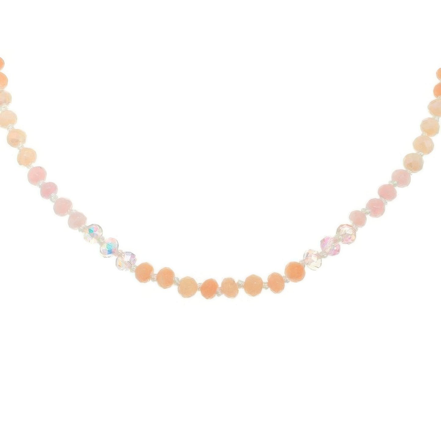 Iridescent Natural Gemstone Glass Beaded Necklace - Tigbul's Variety Fashion Shop