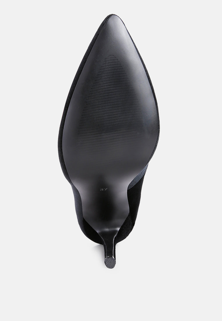 Janessa Velvet Stiletto Heel Pumps - Tigbul's Variety Fashion Shop