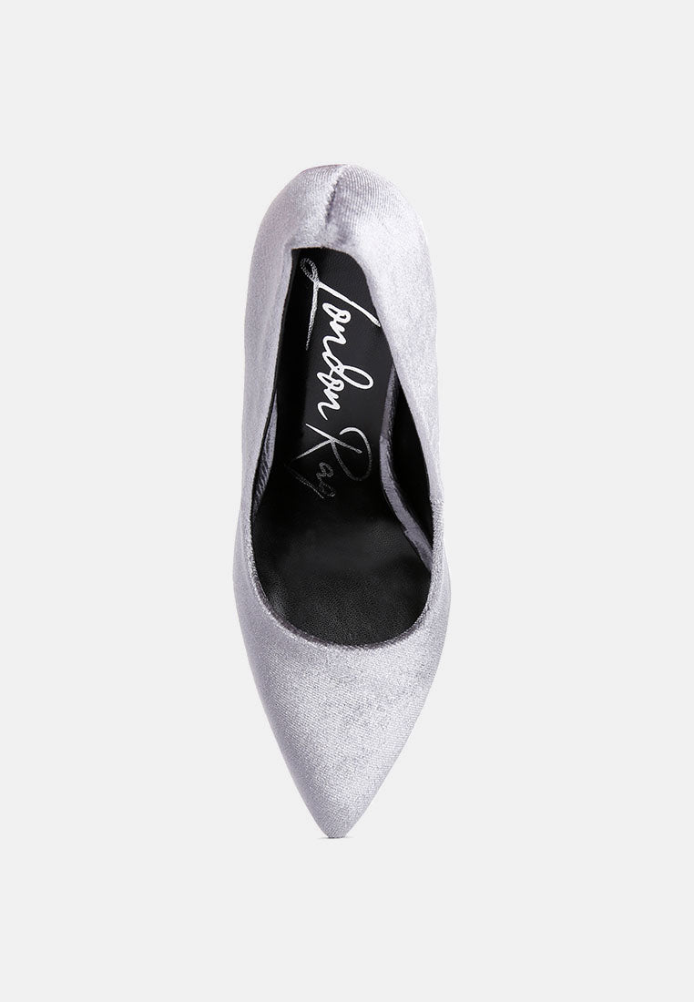 Janessa Velvet Stiletto Heel Pumps - Tigbul's Variety Fashion Shop