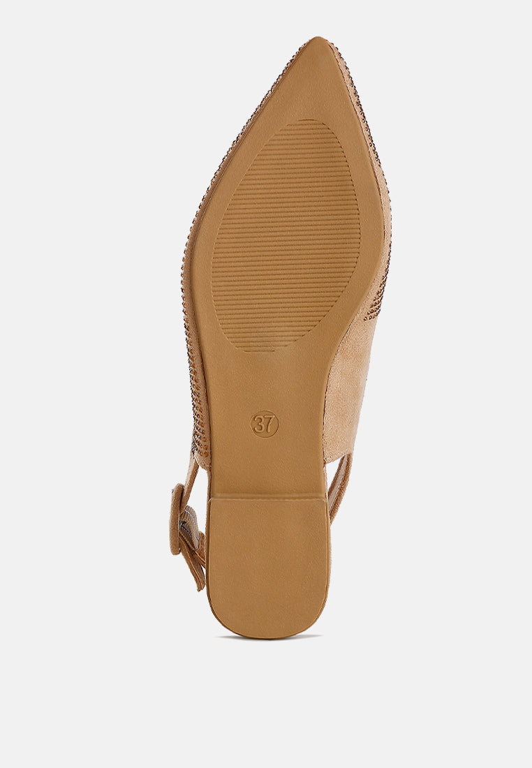 Jarisa Rhinestones Embellished Slingback Mules - Tigbul's Variety Fashion Shop