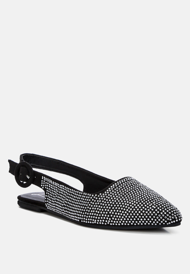 Jarisa Rhinestones Embellished Slingback Mules - Tigbul's Variety Fashion Shop