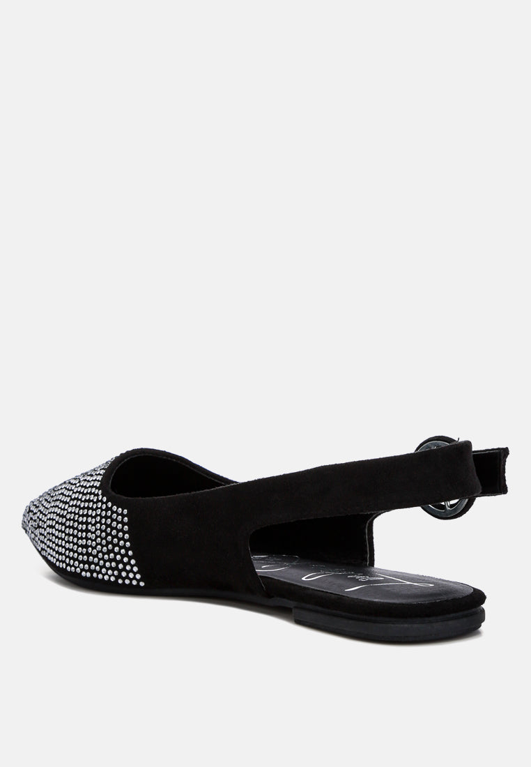 Jarisa Rhinestones Embellished Slingback Mules - Tigbul's Variety Fashion Shop