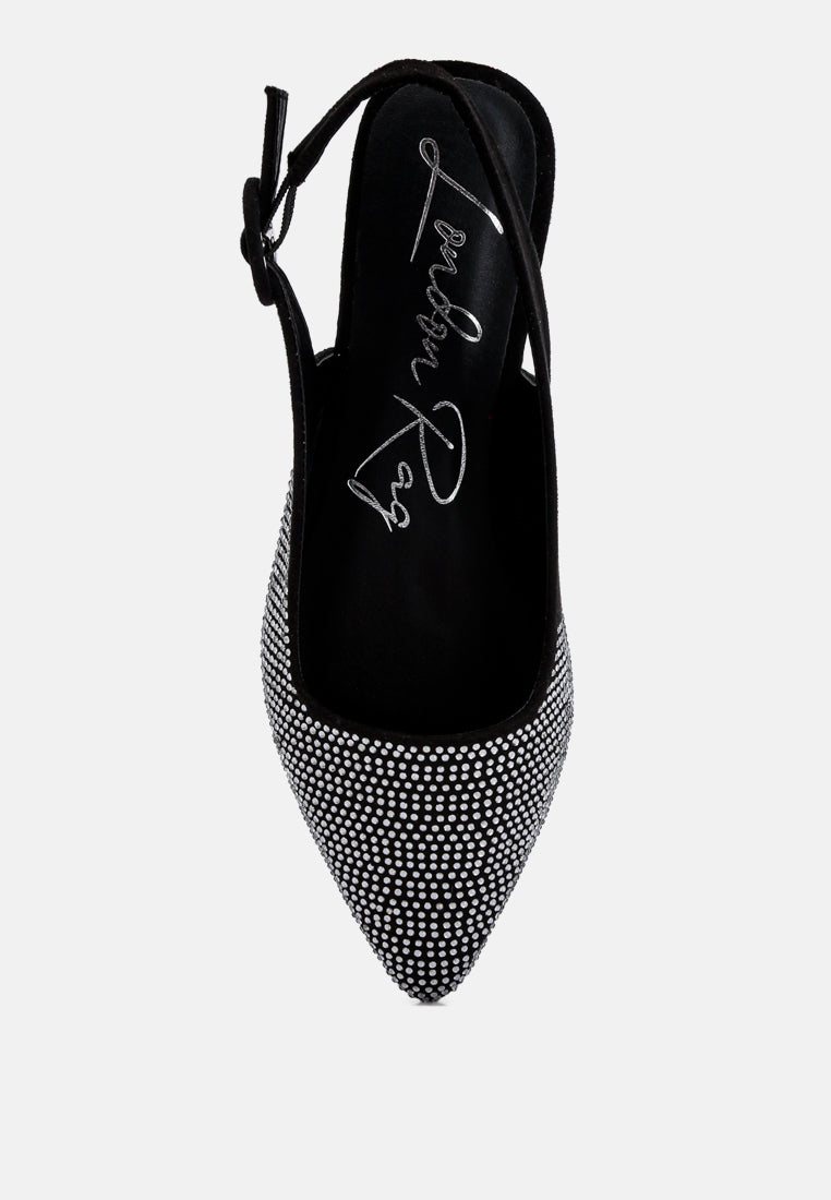 Jarisa Rhinestones Embellished Slingback Mules - Tigbul's Variety Fashion Shop