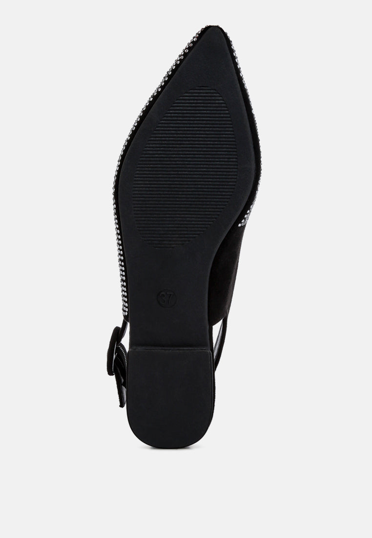 Jarisa Rhinestones Embellished Slingback Mules - Tigbul's Variety Fashion Shop