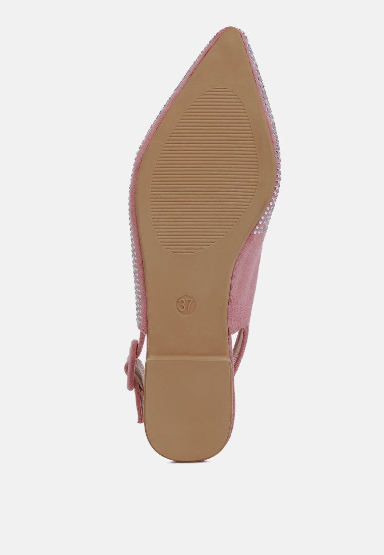 Jarisa Rhinestones Embellished Slingback Mules - Tigbul's Variety Fashion Shop