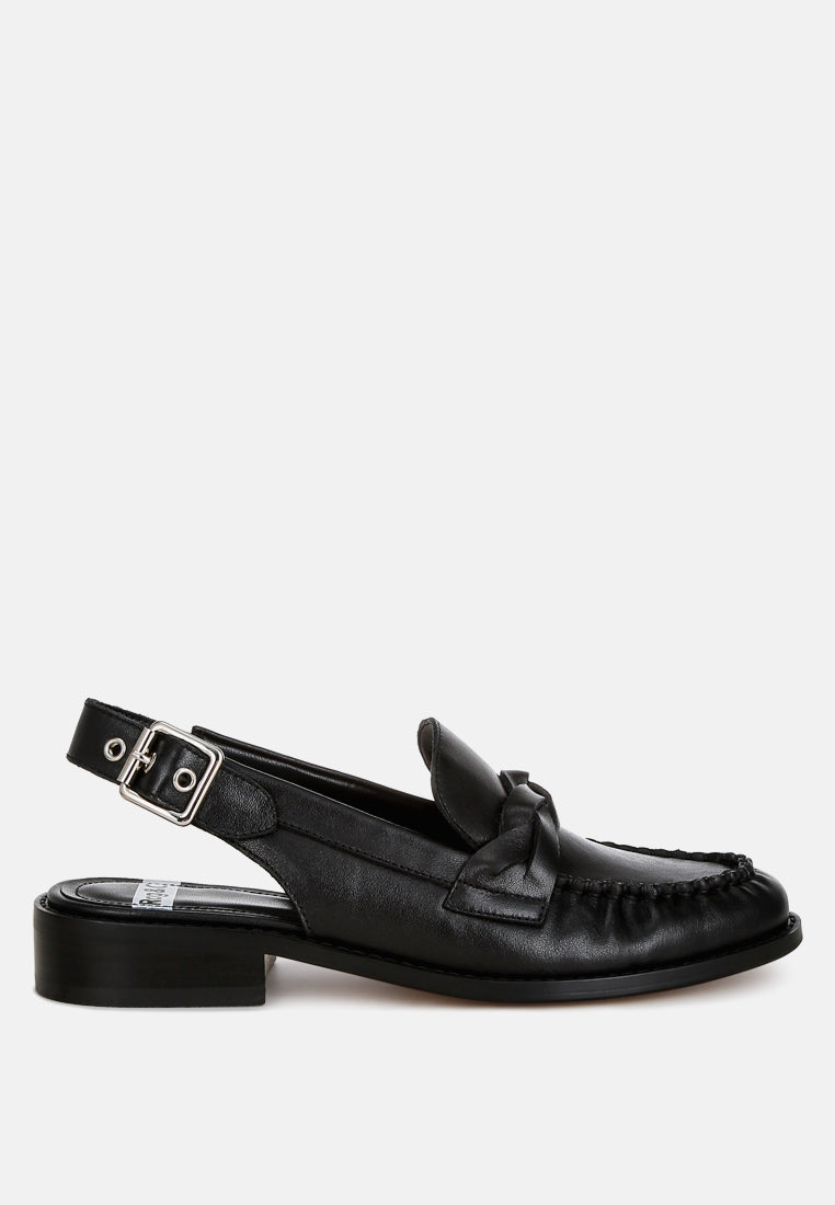 Jemykin Genuine Leather Loafer Sandals - Tigbul's Variety Fashion Shop