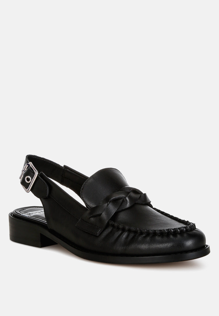 Jemykin Genuine Leather Loafer Sandals - Tigbul's Variety Fashion Shop