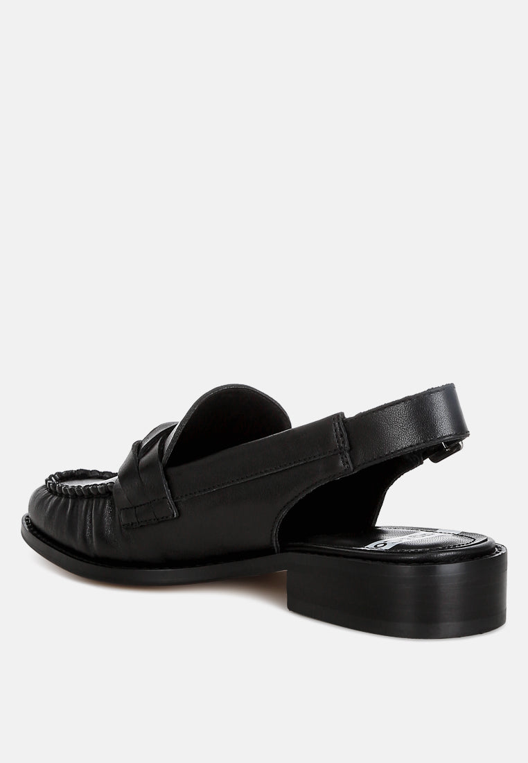 Jemykin Genuine Leather Loafer Sandals - Tigbul's Variety Fashion Shop