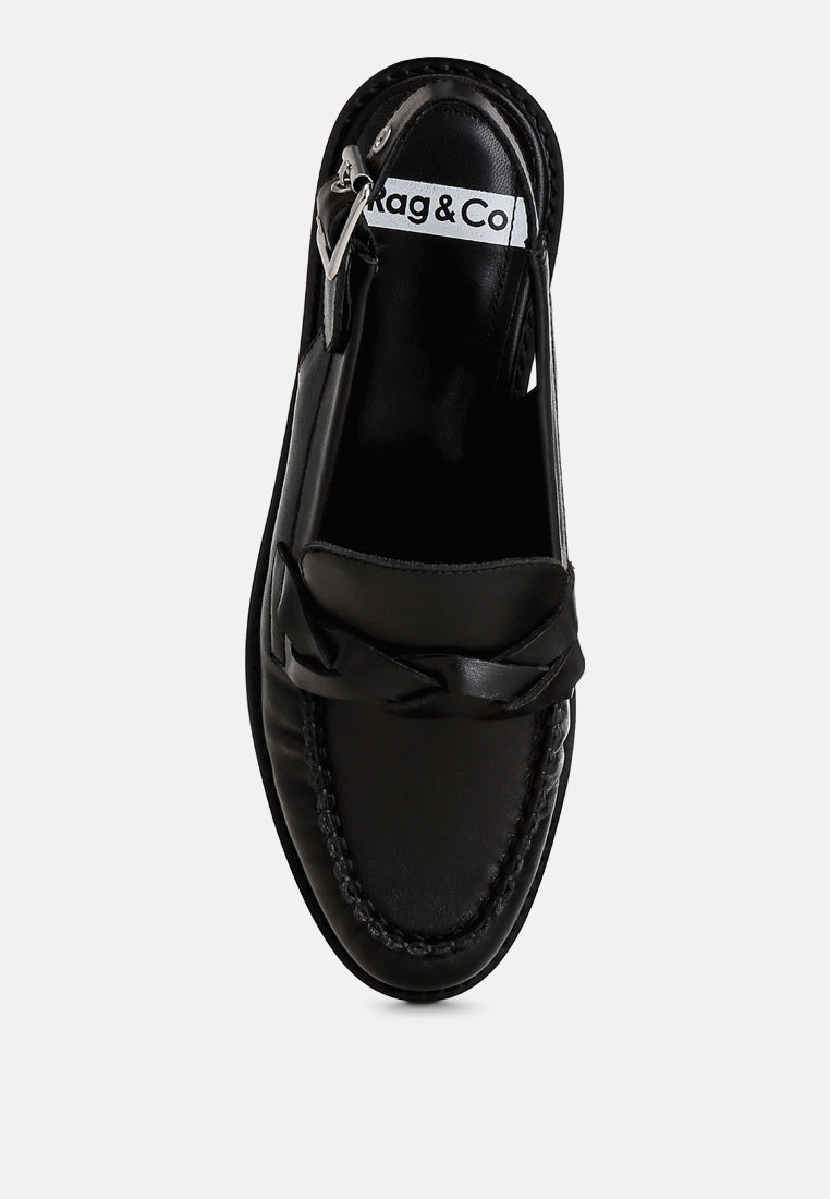 Jemykin Genuine Leather Loafer Sandals - Tigbul's Variety Fashion Shop