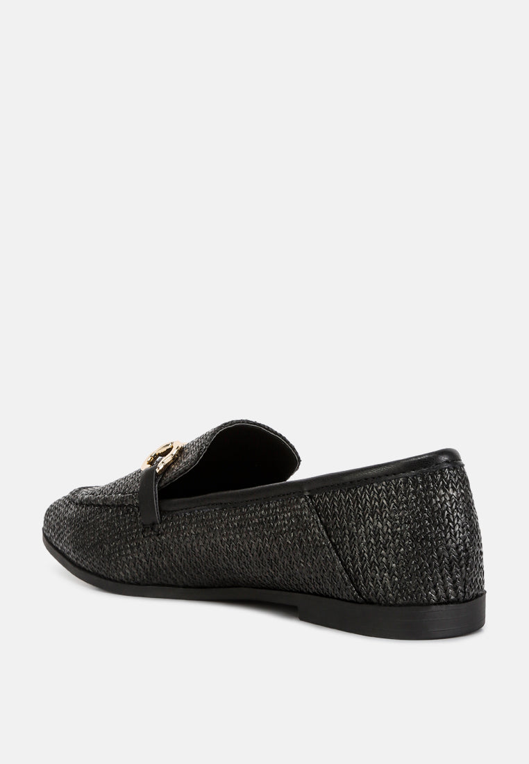 Jiro Horsebit Detail Flat Loafers - Tigbul's Variety Fashion Shop