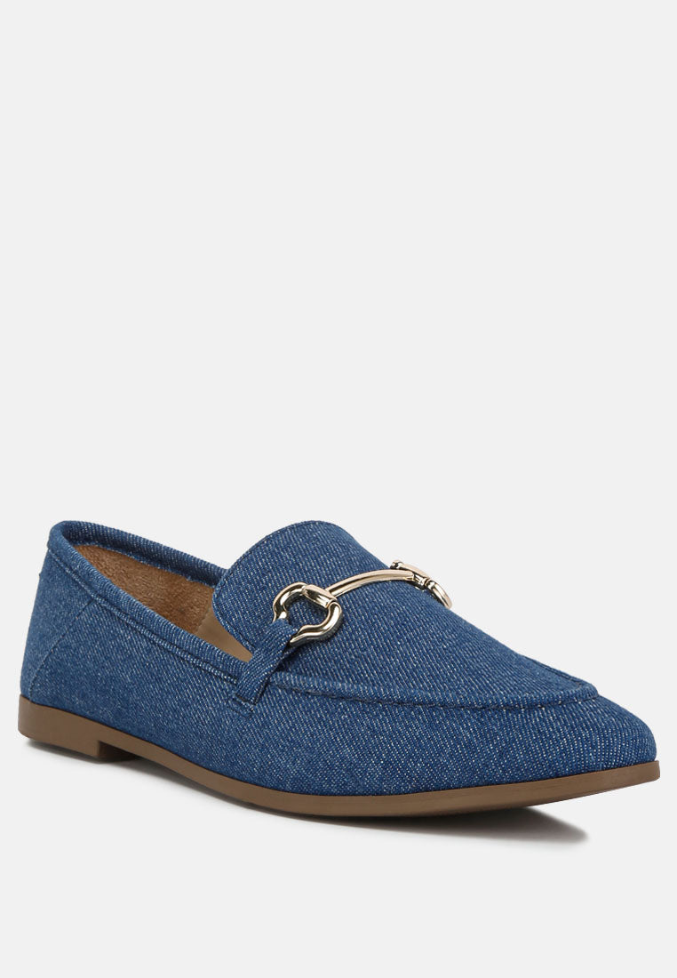 Jiro Horsebit Detail Flat Loafers - Tigbul's Variety Fashion Shop