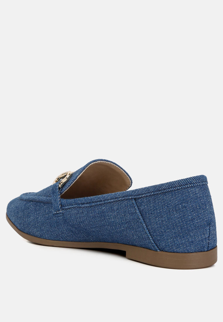 Jiro Horsebit Detail Flat Loafers - Tigbul's Variety Fashion Shop