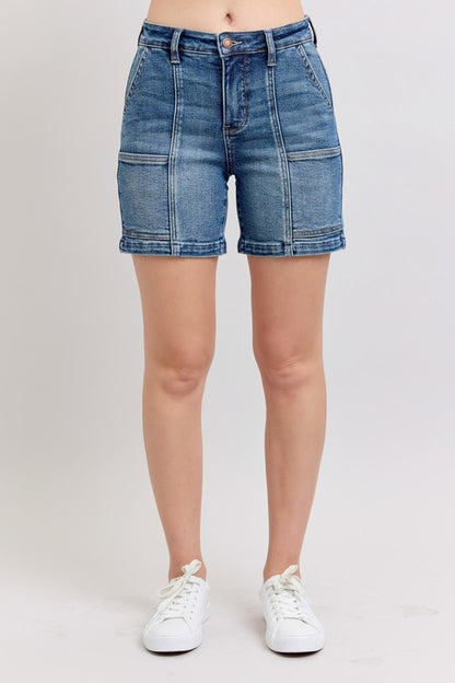 Judy Blue Full Size High Rise Denim Shorts Plus Size - Tigbul's Variety Fashion Shop