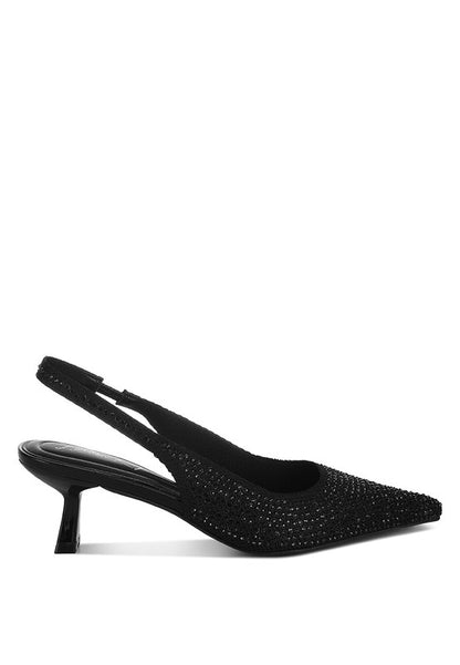 Julep Flyknit Rhinestone Slingback Sandals - Tigbul's Variety Fashion Shop