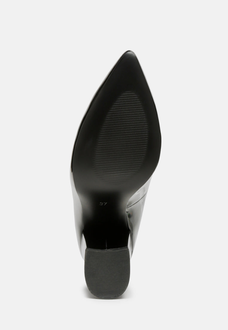 Kamira Patent Block Heeled Pumps - Tigbul's Variety Fashion Shop