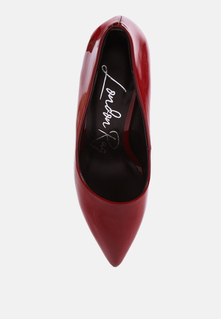 Kamira Patent Block Heeled Pumps - Tigbul's Variety Fashion Shop