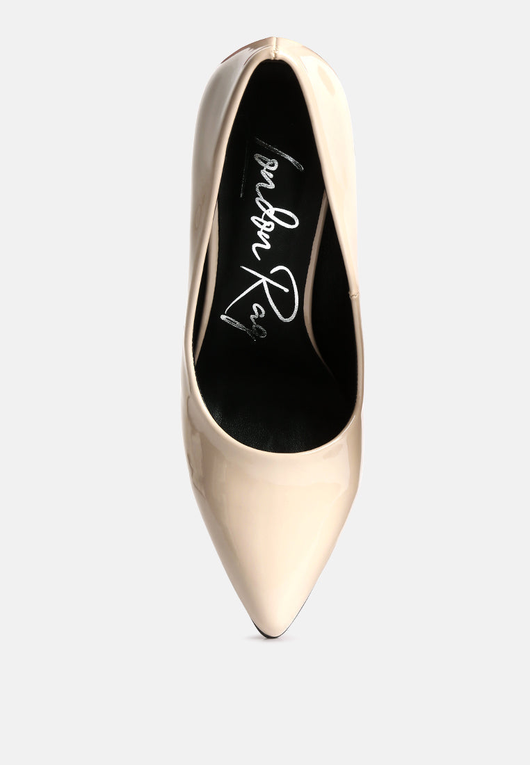Kamira Patent Block Heeled Pumps - Tigbul's Variety Fashion Shop