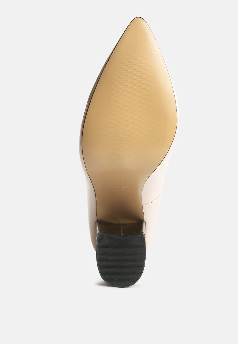 Kamira Patent Block Heeled Pumps - Tigbul's Variety Fashion Shop