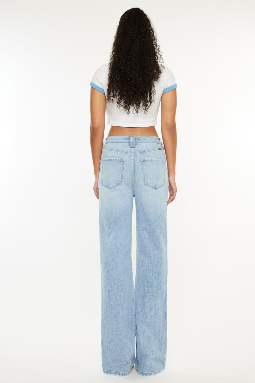 Kancan Distressed High Waist Straight Jeans - Tigbul's Variety Fashion Shop
