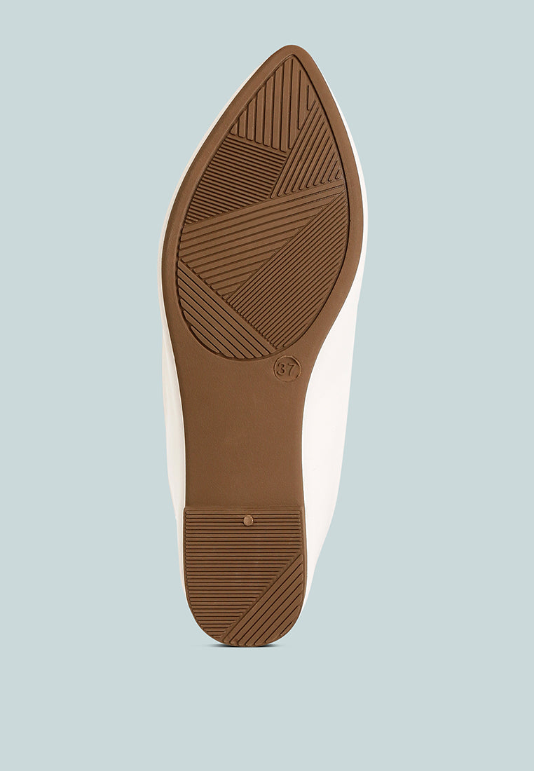 Karder Brooch Detail Ballet Flats - Tigbul's Variety Fashion Shop