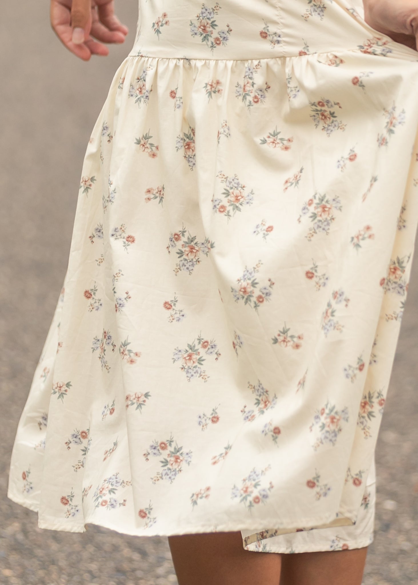 Katrina Half Sleeve Floral Midi Dress - FINAL SALE