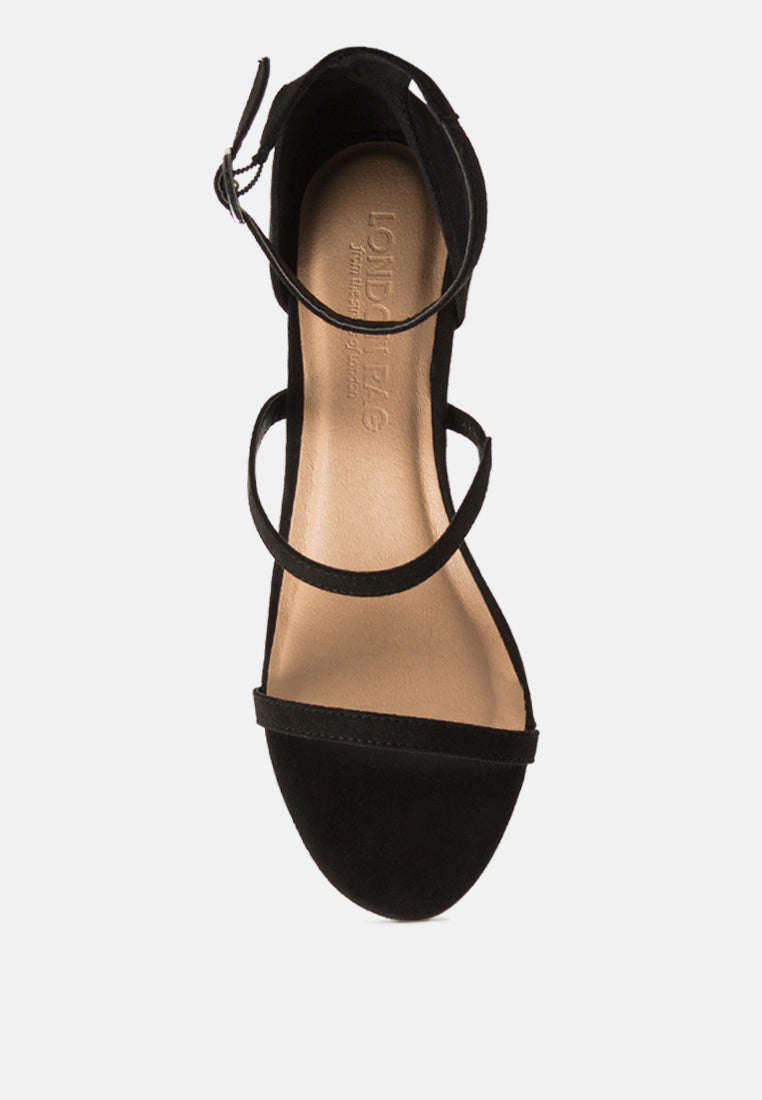 Kazaki Mid Heel Ankle Strap Sandals - Tigbul's Variety Fashion Shop