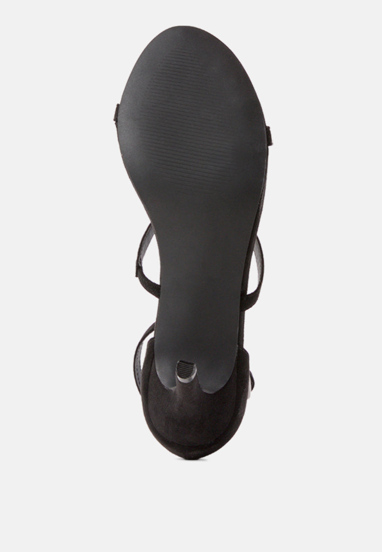 Kazaki Mid Heel Ankle Strap Sandals - Tigbul's Variety Fashion Shop