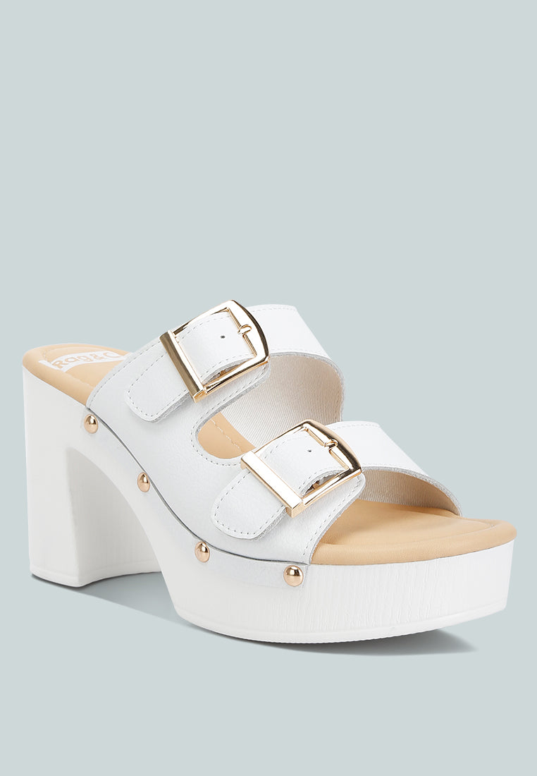 Kenna Dual Buckle Strap Sandals - Tigbul's Variety Fashion Shop