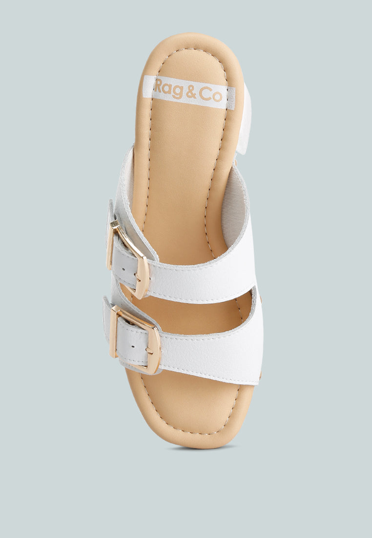Kenna Dual Buckle Strap Sandals - Tigbul's Variety Fashion Shop
