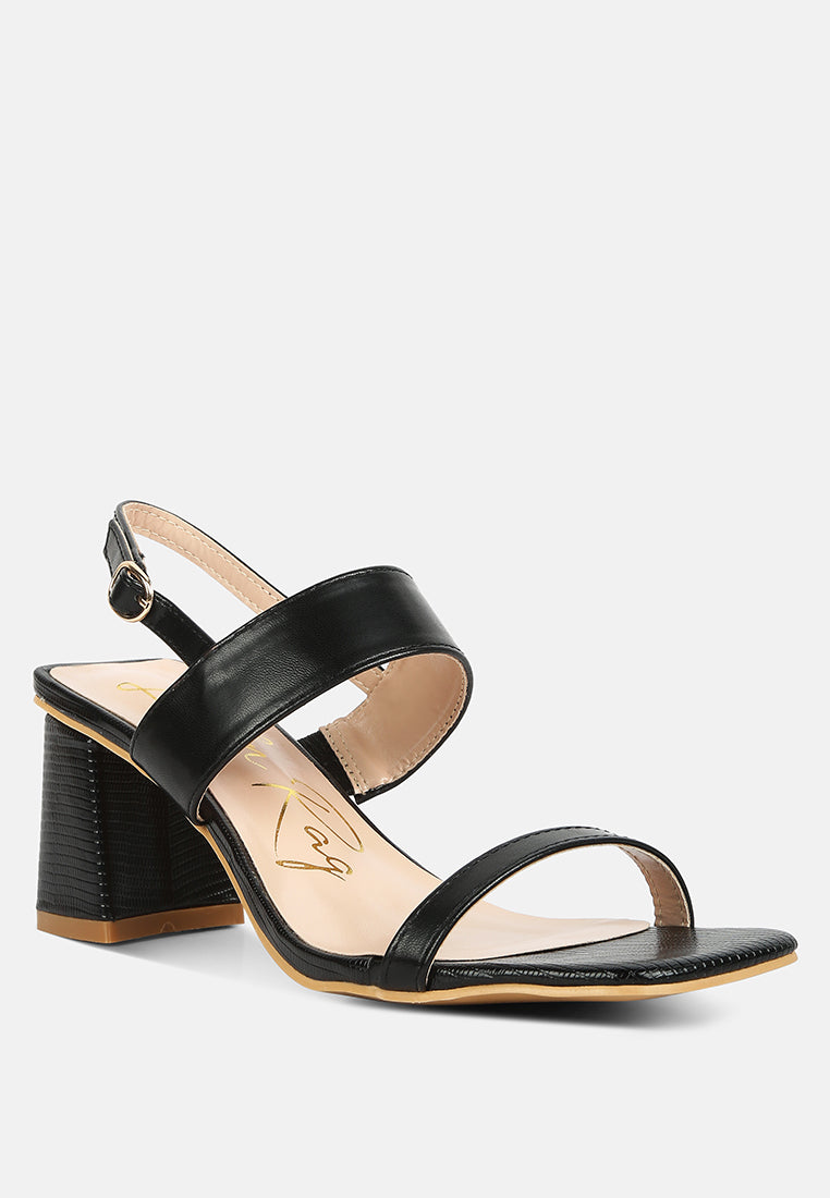 Kirk Elasticated Gussets Block Heel Sandals - Tigbul's Variety Fashion Shop