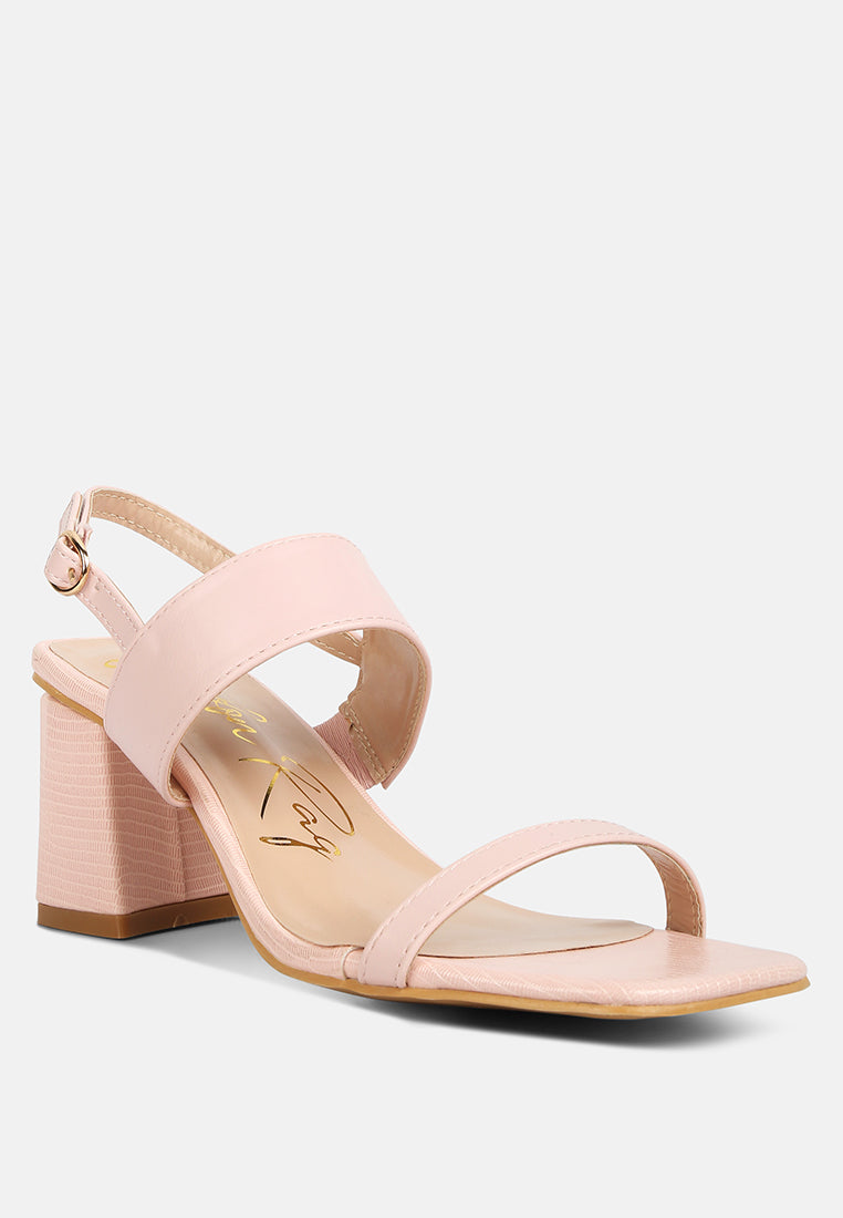 Kirk Elasticated Gussets Block Heel Sandals - Tigbul's Variety Fashion Shop