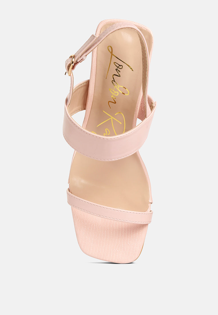 Kirk Elasticated Gussets Block Heel Sandals - Tigbul's Variety Fashion Shop
