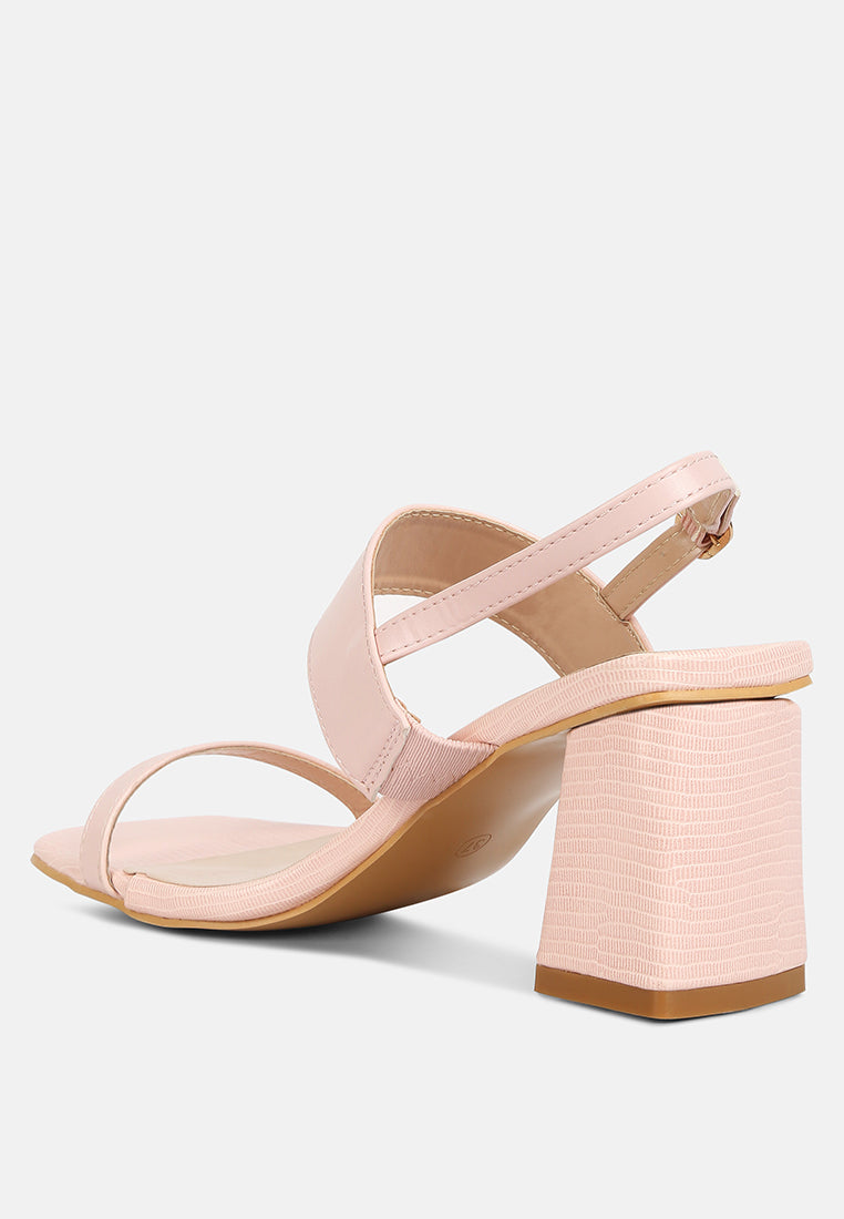 Kirk Elasticated Gussets Block Heel Sandals - Tigbul's Variety Fashion Shop