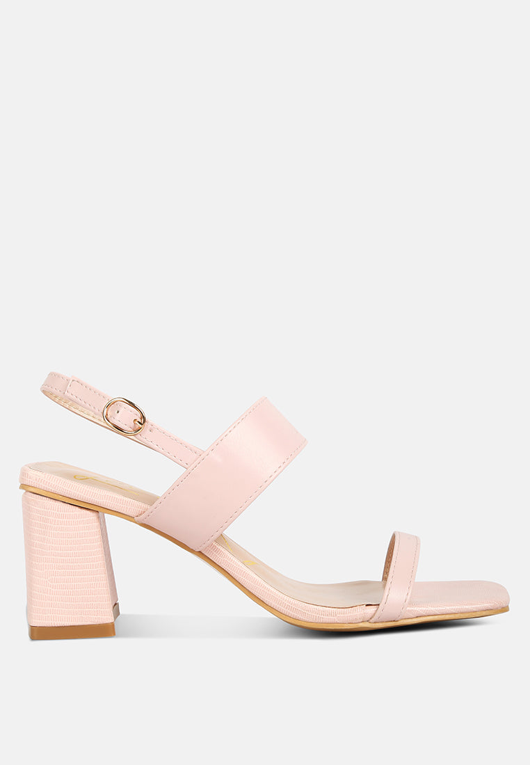 Kirk Elasticated Gussets Block Heel Sandals - Tigbul's Variety Fashion Shop